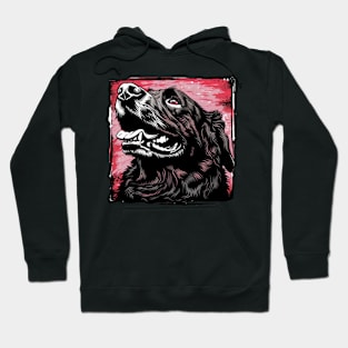 Retro Art Newfoundland dog Dog Lover Hoodie